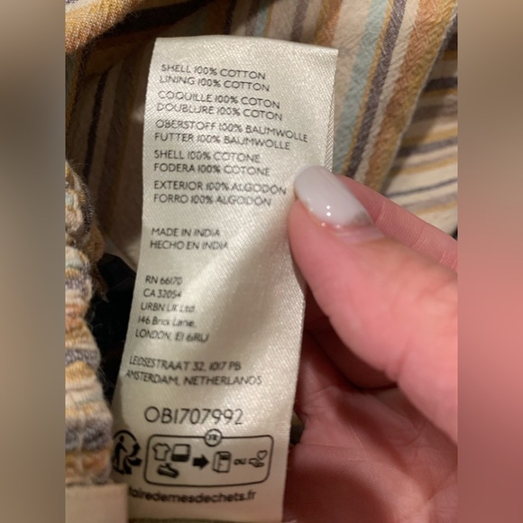 NWOT FP Roaming Shores strapless jumpsuit stripes barrel legs size‎ pocket XS - Picture 11 of 13